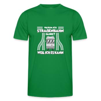Straßenbahn Straßenbahnfahrer Tram Trambahn - Männer Funktions-T-Shirt - Kelly Green - Vorne - AI Model Male 178 dark (178cm)
