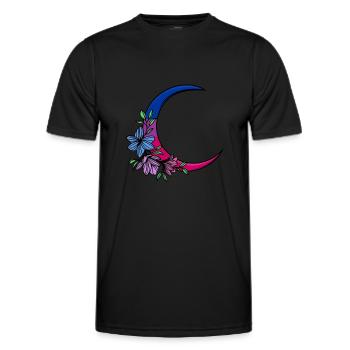 Bisexual Moon LGBT Bisexual Pride - Men's Functional T-Shirt - black - Front - AI Model Male 178 dark (178cm)