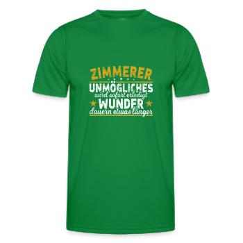Zimmerer - Männer Funktions-T-Shirt - Kelly Green - Vorne - AI Model Male 178 dark (178cm)