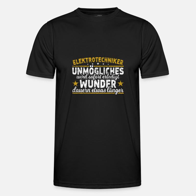 Elektrotechniker - Männer Funktions-T-Shirt - Schwarz