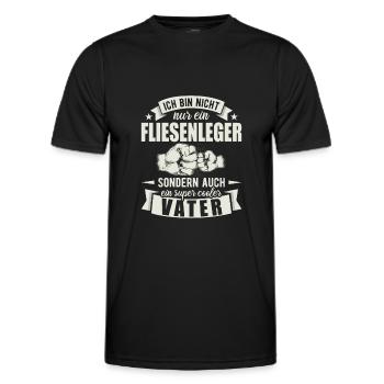 Fliesenleger Vater Papa Vatertag Mosaikleger - Männer Funktions-T-Shirt - Schwarz - Vorne - AI Model Male 178 dark (178cm)