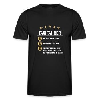 Taxifahrer Paragraph Ich habe immer Recht - Männer Funktions-T-Shirt - Schwarz - Vorne - AI Model Male 178 dark (178cm)