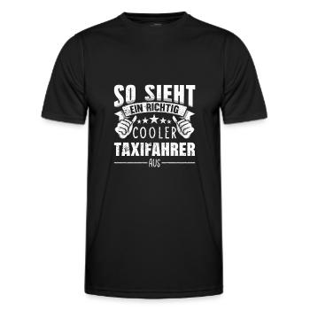 Taxifahrer - Männer Funktions-T-Shirt - Schwarz - Vorne - AI Model Male 178 dark (178cm)