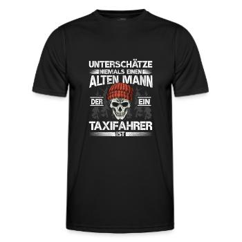 Taxifahrer - Männer Funktions-T-Shirt - Schwarz - Vorne - AI Model Male 178 dark (178cm)