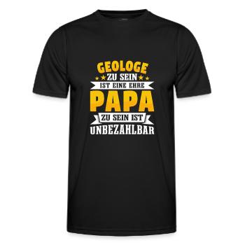 Geologe - Männer Funktions-T-Shirt - Schwarz - Vorne - AI Model Male 178 dark (178cm)
