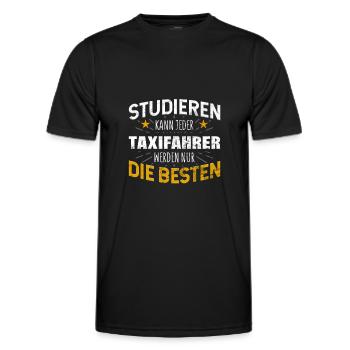 Taxifahrer - Männer Funktions-T-Shirt - Schwarz - Vorne - AI Model Male 178 dark (178cm)