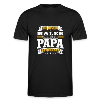 Maler - Männer Funktions-T-Shirt - Schwarz - Vorne - AI Model Male 178 dark (178cm)
