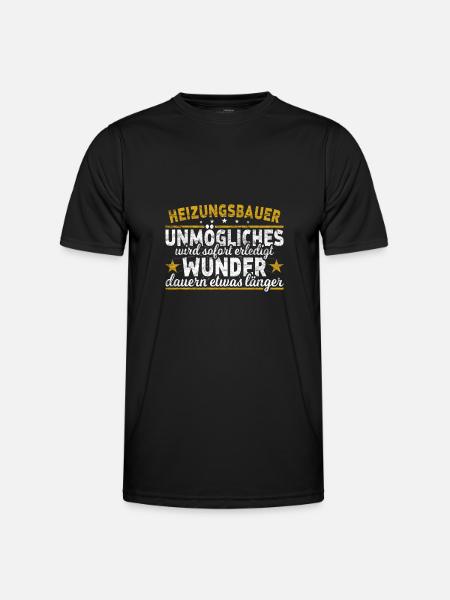 Heizungsbauer - Männer Funktions-T-Shirt - Schwarz