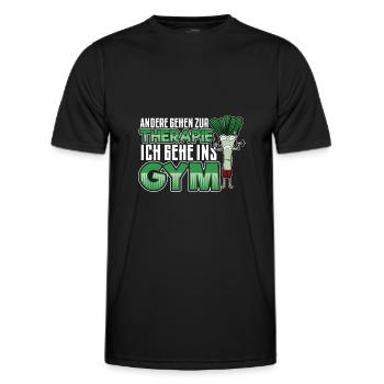 Lauch Kostüm Bodybuilding Satire Gym Jga - Männer Funktions-T-Shirt - Schwarz - Vorne - AI Model Male 178 dark (178cm)