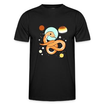 Schlange Astronaut Gay Bear Pride - Männer Funktions-T-Shirt - Schwarz - Vorne - AI Model Male 178 dark (178cm)