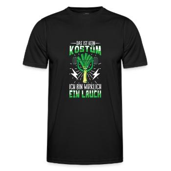 Lauch Kostüm Bodybuilding Satire Gym Jga - Männer Funktions-T-Shirt - Schwarz - Vorne - AI Model Male 178 dark (178cm)