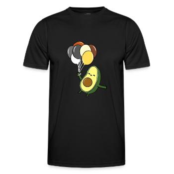 Avocado Ballon Gay Bear Pride - Männer Funktions-T-Shirt - Schwarz - Vorne - AI Model Male 178 dark (178cm)