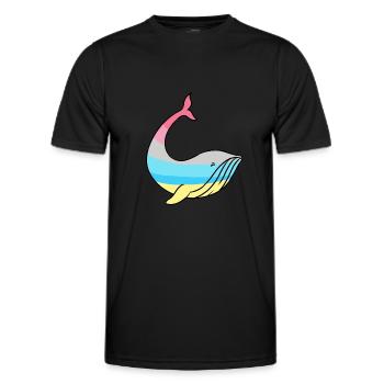 Fierté De Whale Genderflux - T-shirt sport Homme - noir - Devant - AI Model Male 178 dark (178cm)