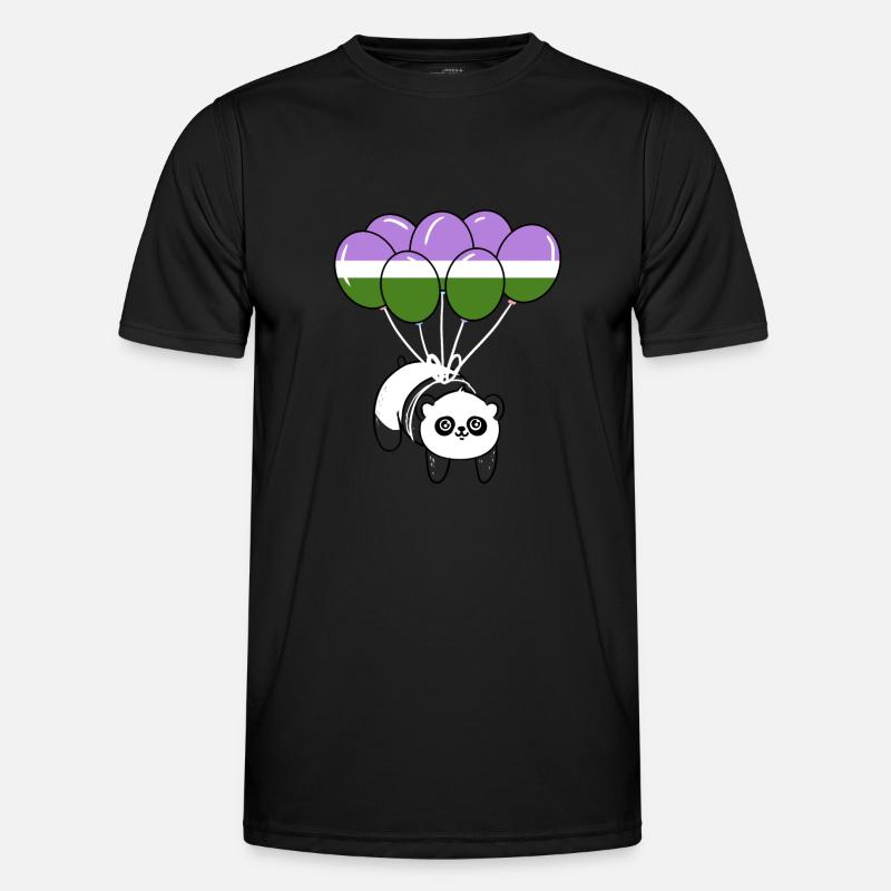 Panda Balloon Genderqueer Pride Men's Functional T-Shirt