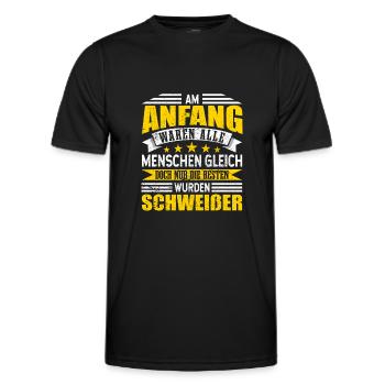Schweißer - Männer Funktions-T-Shirt - Schwarz - Vorne - AI Model Male 178 dark (178cm)