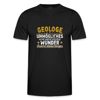 Geologe Unmögliches sofort Wunder Geologie - Männer Funktions-T-Shirt - Schwarz - Vorne - AI Model Male 178 dark (178cm)