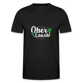 Lauch Kostüm Bodybuilding Satire Gym Jga - Männer Funktions-T-Shirt - Schwarz - Vorne - AI Model Male 178 dark (178cm)