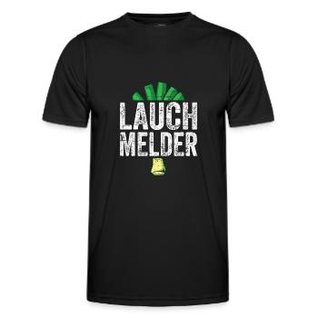 Lauch Kostüm Bodybuilding Satire Gym Jga - Männer Funktions-T-Shirt - Schwarz - Vorne - AI Model Male 178 dark (178cm)