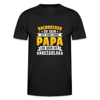 Dachdecker - Männer Funktions-T-Shirt - Schwarz - Vorne - AI Model Male 178 dark (178cm)