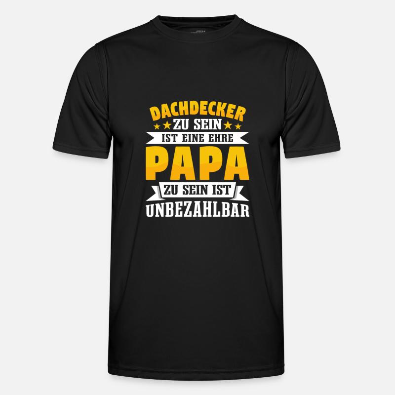 Dachdecker - Männer Funktions-T-Shirt - Schwarz