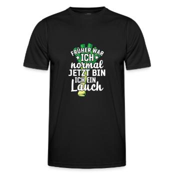 Lauch Kostüm Bodybuilding Satire Gym Jga - Männer Funktions-T-Shirt - Schwarz - Vorne - AI Model Male 178 dark (178cm)