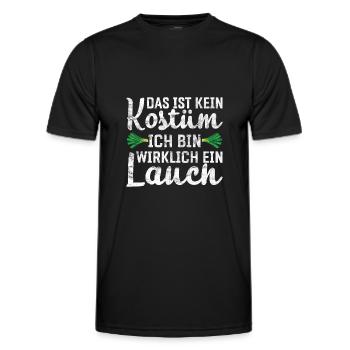 Lauch Kostüm Bodybuilding Satire Gym Jga - Männer Funktions-T-Shirt - Schwarz - Vorne - AI Model Male 178 dark (178cm)