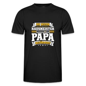 Hausmeister - Männer Funktions-T-Shirt - Schwarz - Vorne - AI Model Male 178 dark (178cm)
