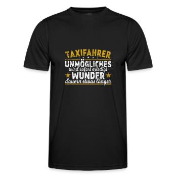 Taxifahrer - Männer Funktions-T-Shirt - Schwarz - Vorne - AI Model Male 178 dark (178cm)