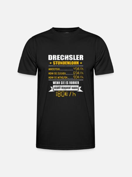 Drechsler - Männer Funktions-T-Shirt - Schwarz