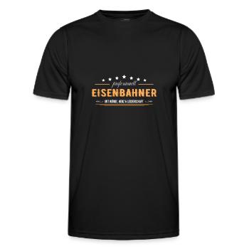 Eisenbahner - Männer Funktions-T-Shirt - Schwarz - Vorne - AI Model Male 178 dark (178cm)