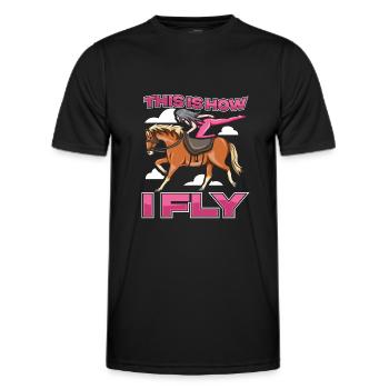 Voltigieren - Männer Funktions-T-Shirt - Schwarz - Vorne - AI Model Male 178 dark (178cm)