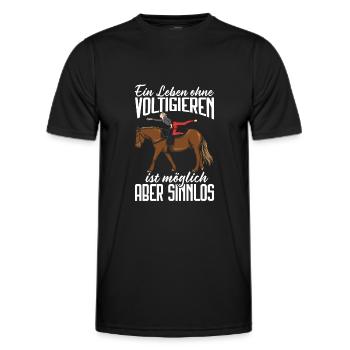 Voltigieren - Männer Funktions-T-Shirt - Schwarz - Vorne - AI Model Male 178 dark (178cm)