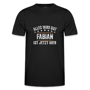 Fabian Vorname Name Geburtstag - Männer Funktions-T-Shirt - Schwarz - Vorne - AI Model Male 178 dark (178cm)