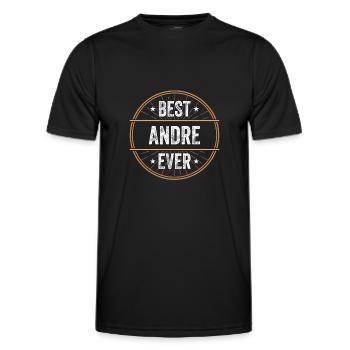 Best Andre Ever Vorname Name Geschenk - Männer Funktions-T-Shirt - Schwarz - Vorne - AI Model Male 178 dark (178cm)