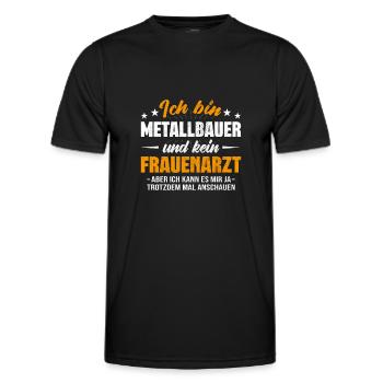 Metallbauer - Männer Funktions-T-Shirt - Schwarz - Vorne - AI Model Male 178 dark (178cm)