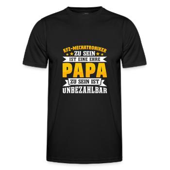 KFZ-Mechatroniker Papa Vatertag - Männer Funktions-T-Shirt - Schwarz - Vorne - AI Model Male 178 dark (178cm)
