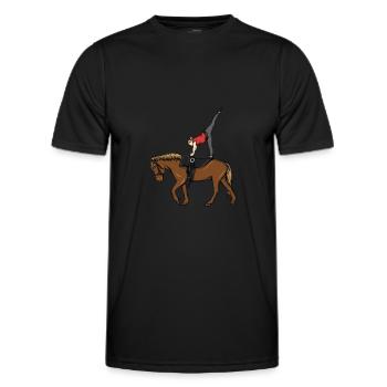 Voltigieren - Männer Funktions-T-Shirt - Schwarz - Vorne - AI Model Male 178 dark (178cm)