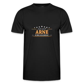 Professionell Arne Name Vorname - Männer Funktions-T-Shirt - Schwarz - Vorne - AI Model Male 178 dark (178cm)