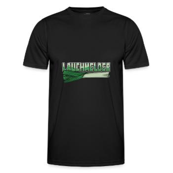 Lauch Kostüm Bodybuilding Satire Gym Jga - Männer Funktions-T-Shirt - Schwarz - Vorne - AI Model Male 178 dark (178cm)