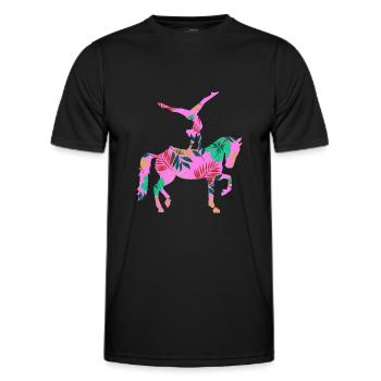 Voltigieren - Männer Funktions-T-Shirt - Schwarz - Vorne - AI Model Male 178 dark (178cm)