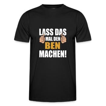 Lass das mal den Ben machen - Männer Funktions-T-Shirt - Schwarz - Vorne - AI Model Male 178 dark (178cm)