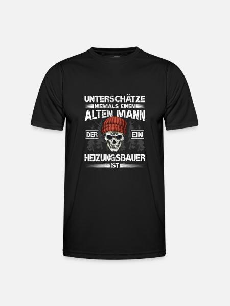 Heizungsbauer - Männer Funktions-T-Shirt - Schwarz