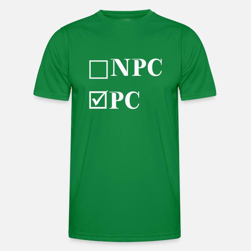 NPC vs PC - lustige Geschenkidee - Jugendsprache Männer Funktions-T-Shirt