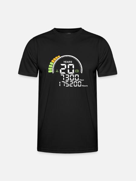 years 20 years anniversary meter - Men's Functional T-Shirt - black