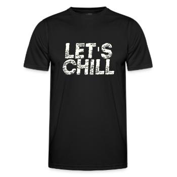 Let's Chill Geschenkidee Chillen - Männer Funktions-T-Shirt - Schwarz - Vorne - AI Model Male 178 dark (178cm)