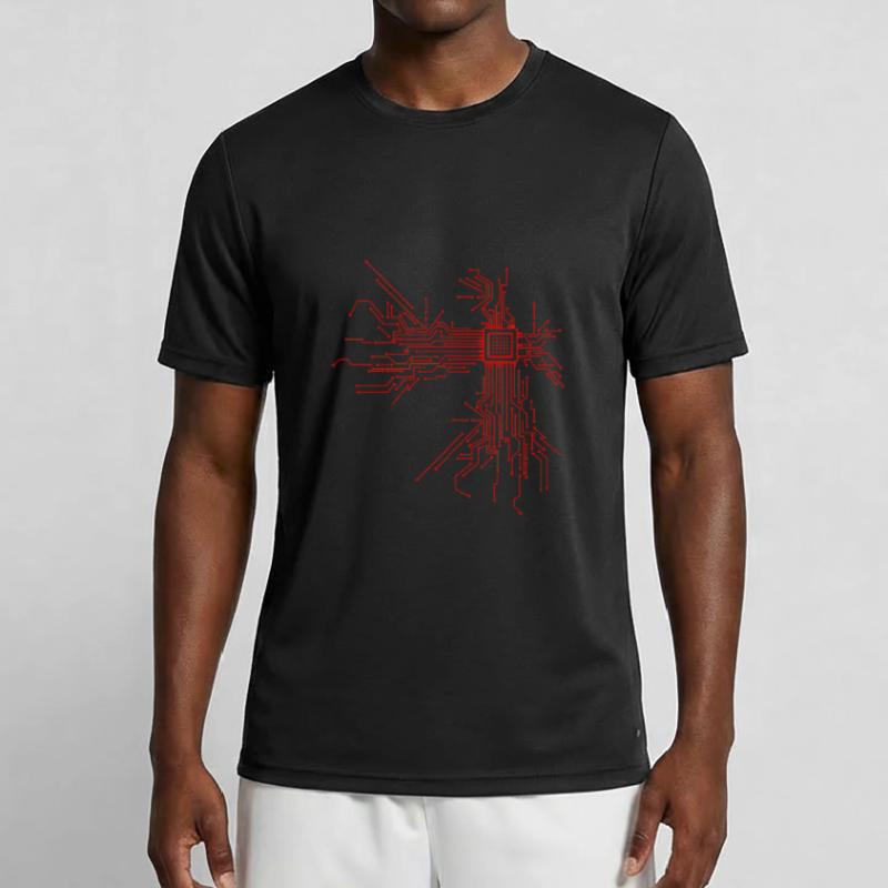 Cpu computer nerd informaticien programmeur T-shirt sport Homme