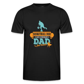 Basketball Vater Papa cooler - Männer Funktions-T-Shirt - Schwarz - Vorne - AI Model Male 178 dark (178cm)