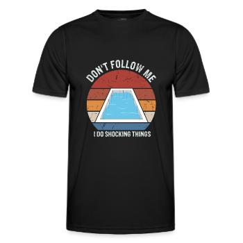 Pool Guy Design pour PoolBoy et Pool Cleaner - T-shirt sport Homme - noir - Devant - AI Model Male 178 dark (178cm)