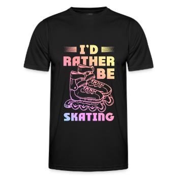 patinage - T-shirt sport Homme - noir - Devant - AI Model Male 178 dark (178cm)