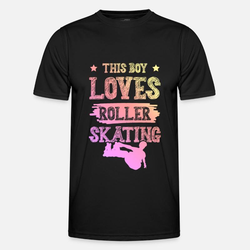 junge liebt roller skates Männer Funktions-T-Shirt